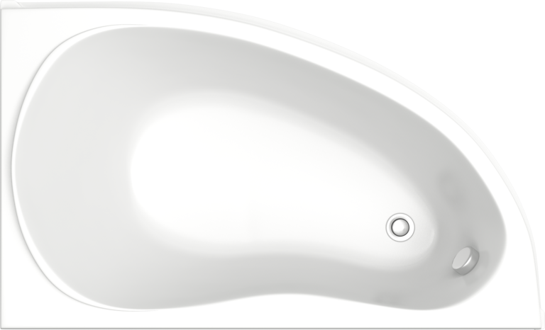 ванна акриловая 1500х900х525мм ассиметричная правая (ванна + каркас + слив-перелив) "Алегра" BAS