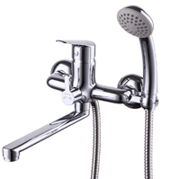 смеситель в ванну однорычажный излив 200мм картр.D35мм с лейкой и шлангом 150см LEMARK Партнер